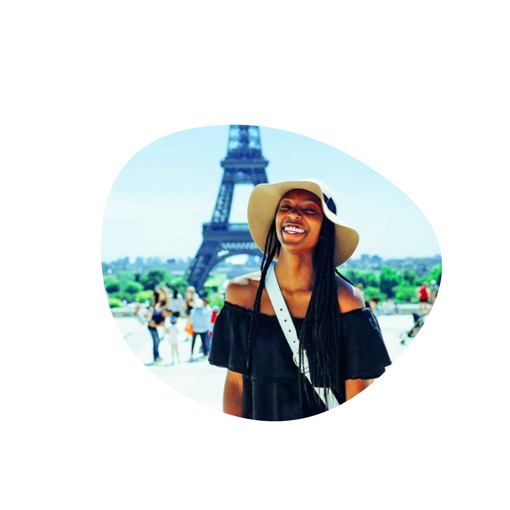 Tourist at Eiffel Tower